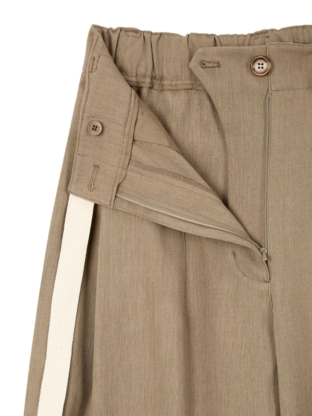 Studio Tomboy Drawstring Trousers In Brown