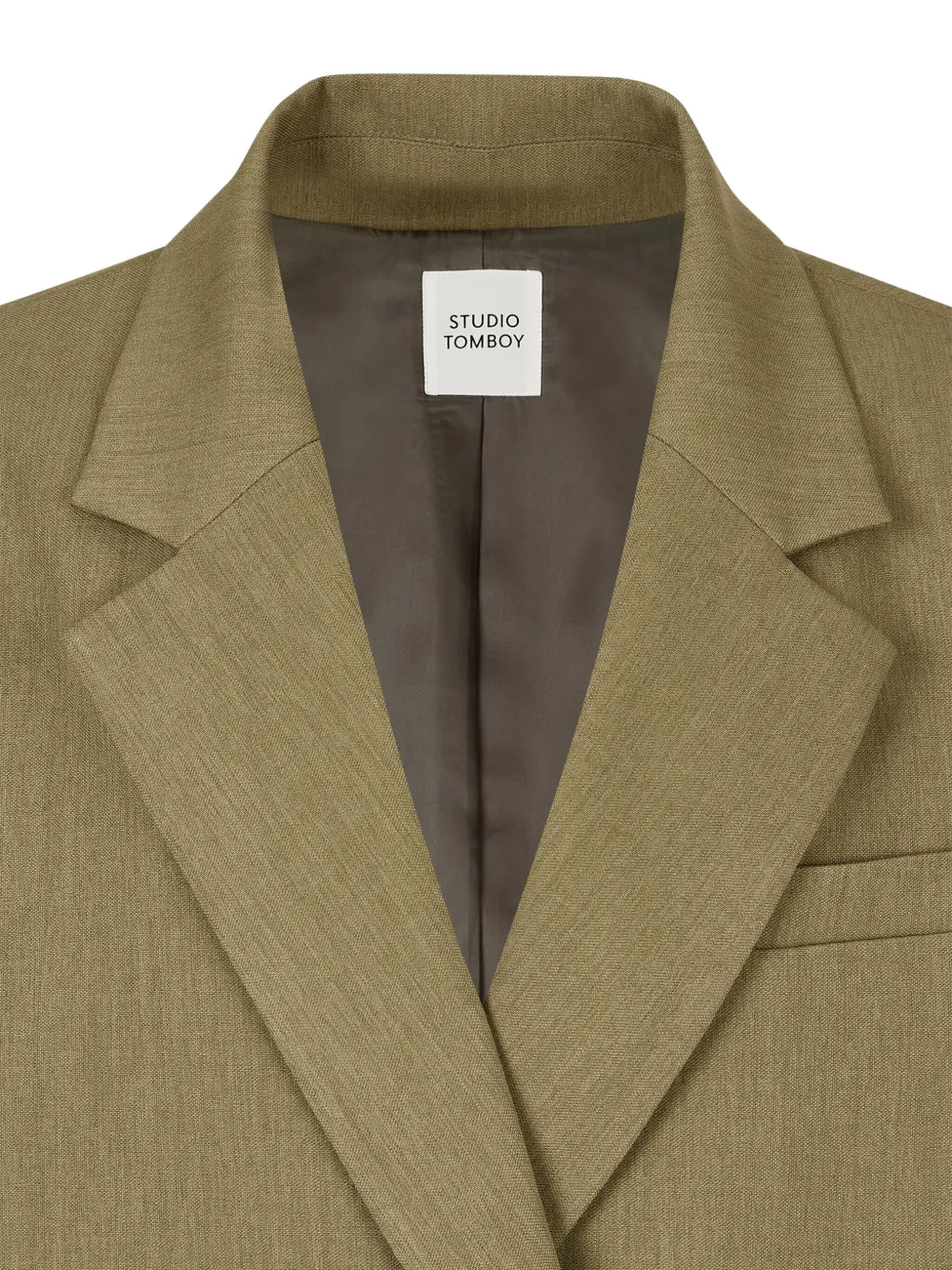 STUDIO TOMBOY Blazer met enkele rij knopen Groen