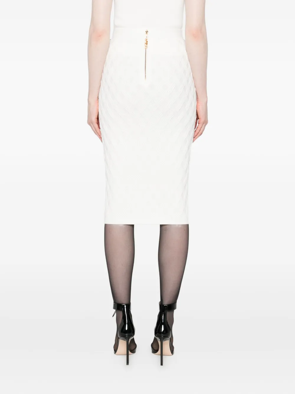 Elisabetta Franchi Chain-embellished Skirt In White