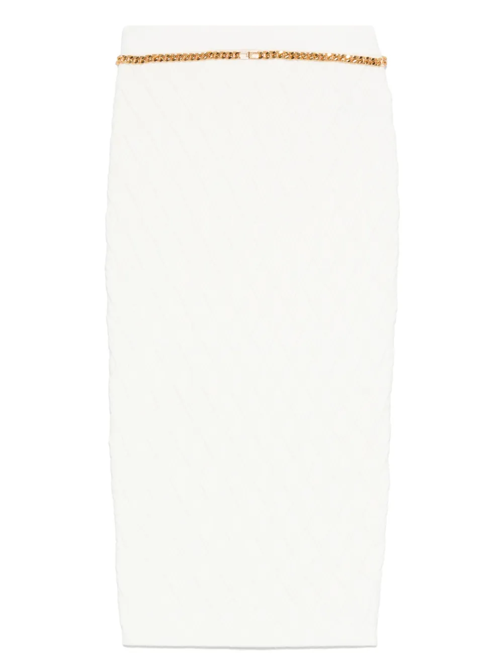 Elisabetta Franchi chain-embellished skirt | White | Image 1