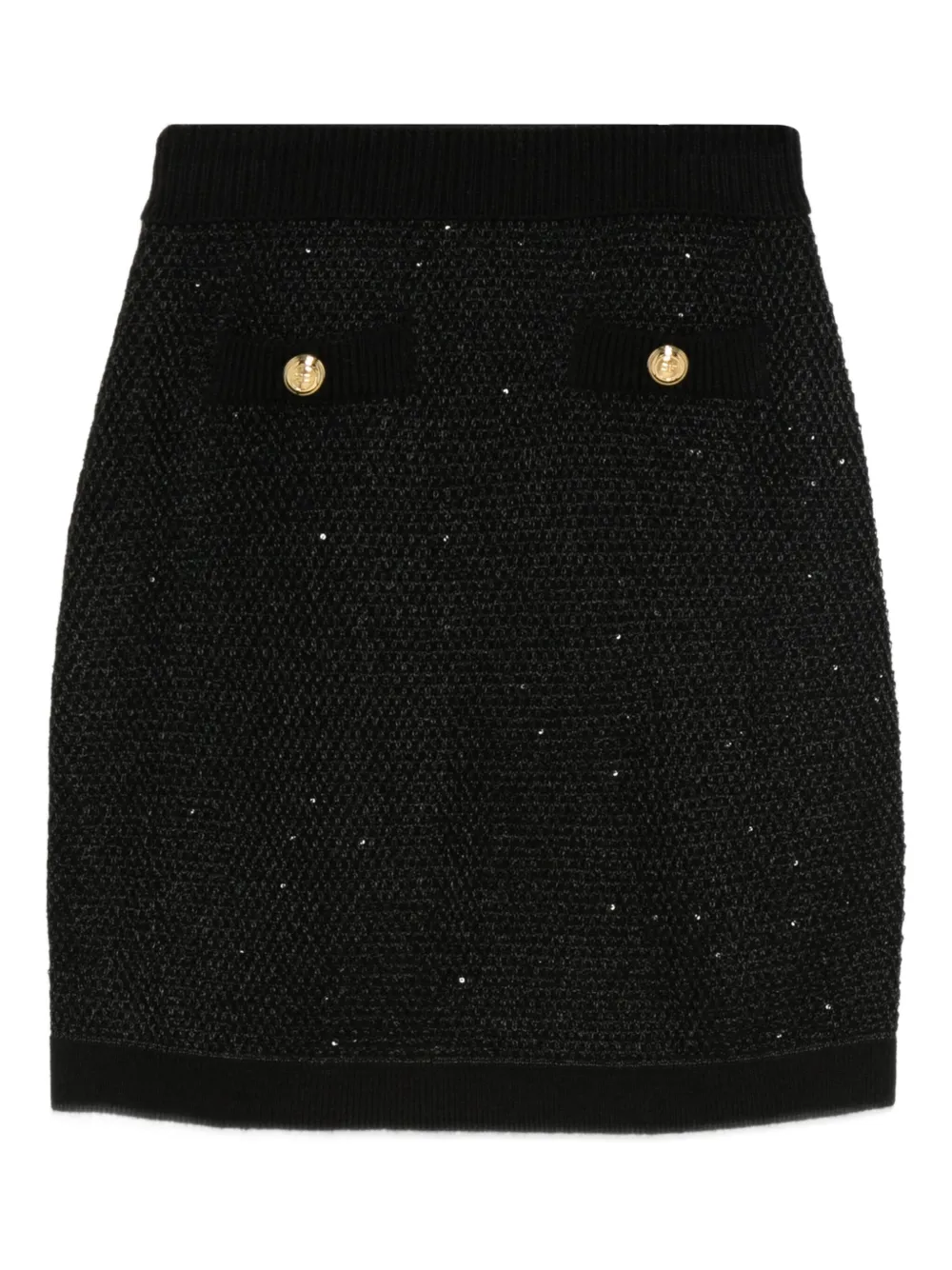Elisabetta Franchi button-embellishment skirt | Black | Image 1