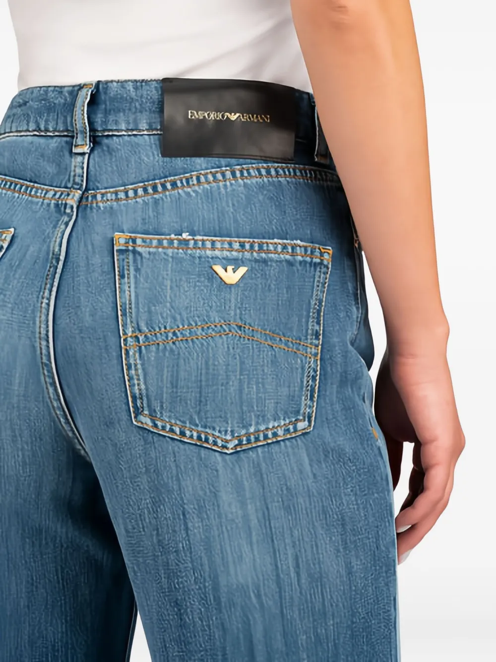 Emporio Armani Jeans met logoplakkaat Blauw