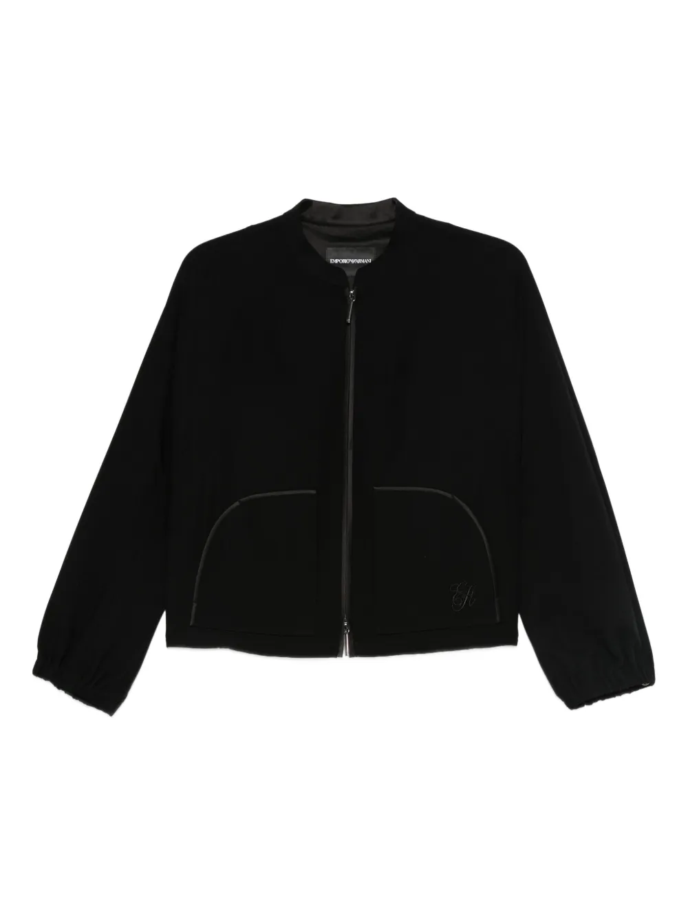 Emporio Armani ロゴ ジャケット - ブラック Emporio Armani ロゴ ジャケット - ブラック