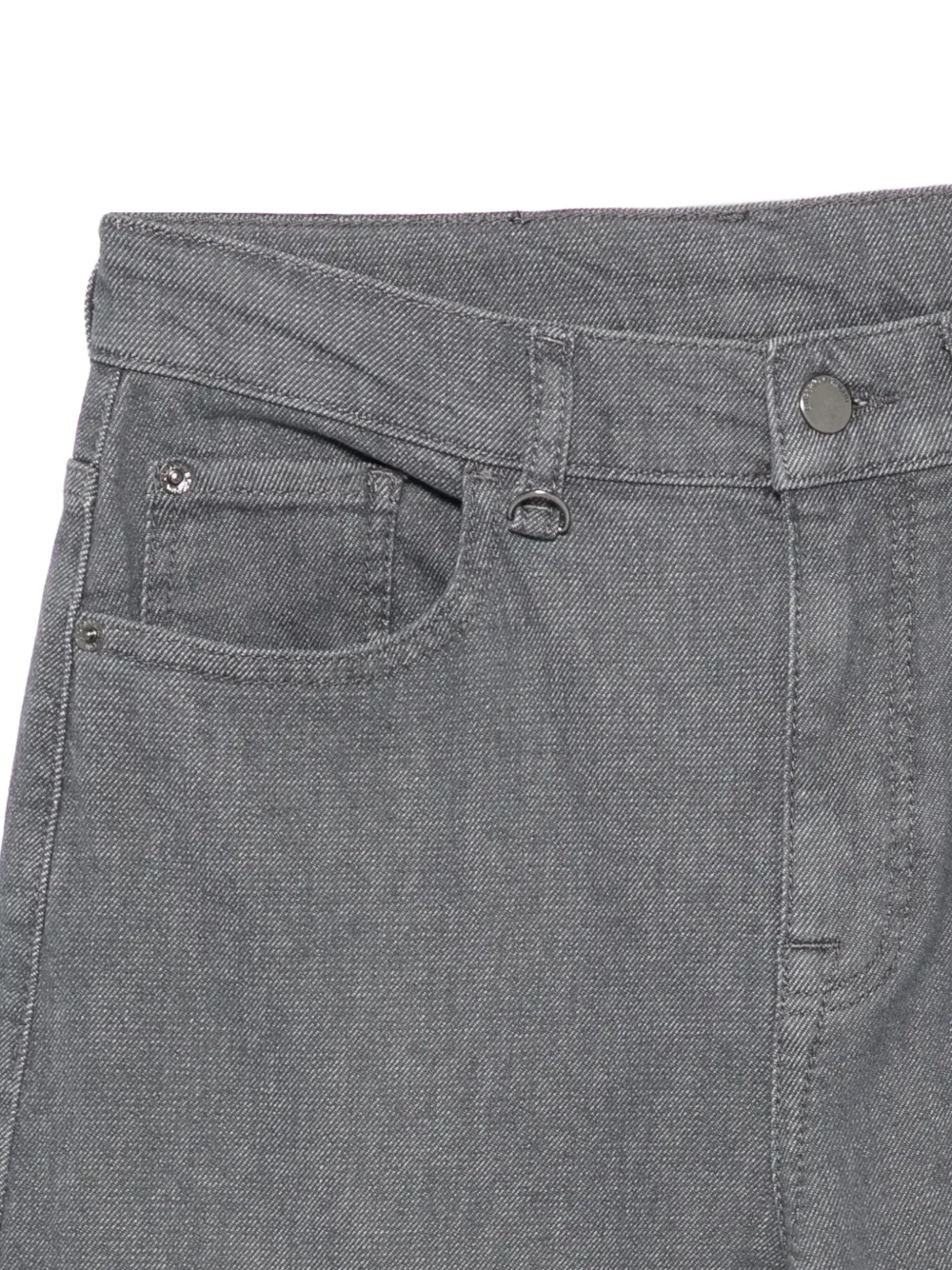 Emporio Armani Medium Waist Denim Jeans In Gray