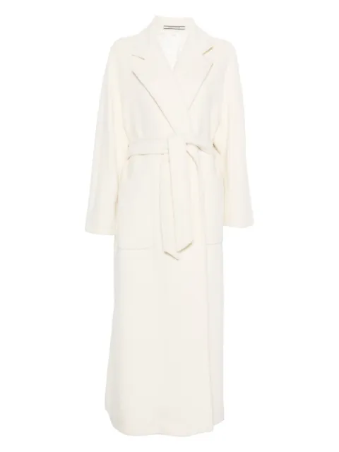 Tagliatore virgin wool belted trench coat