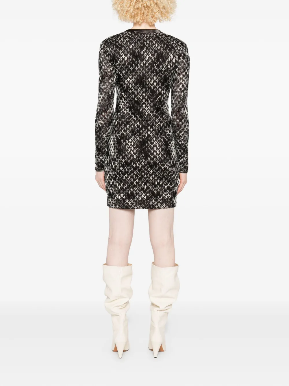 Missoni Geometric-pattern V-neck Dress In Black
