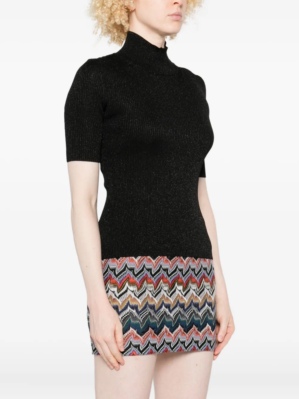Missoni Turtleneck T-shirt In Black