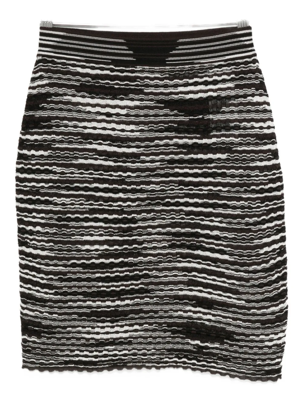 Missoni Textured Knee-length Skirt Featuring Stripes In Black