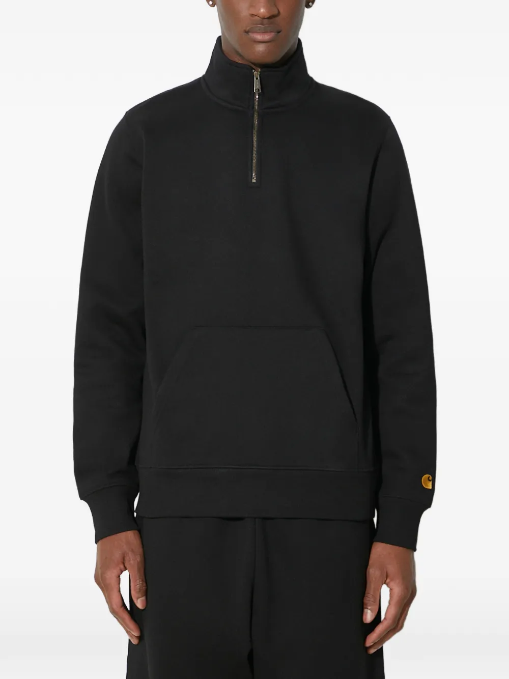 Carhartt WIP Felpa Chase con mezza zip - Nero