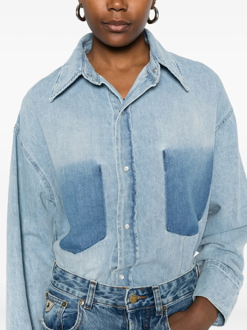 LOIS JEANS Denim blouse Blauw