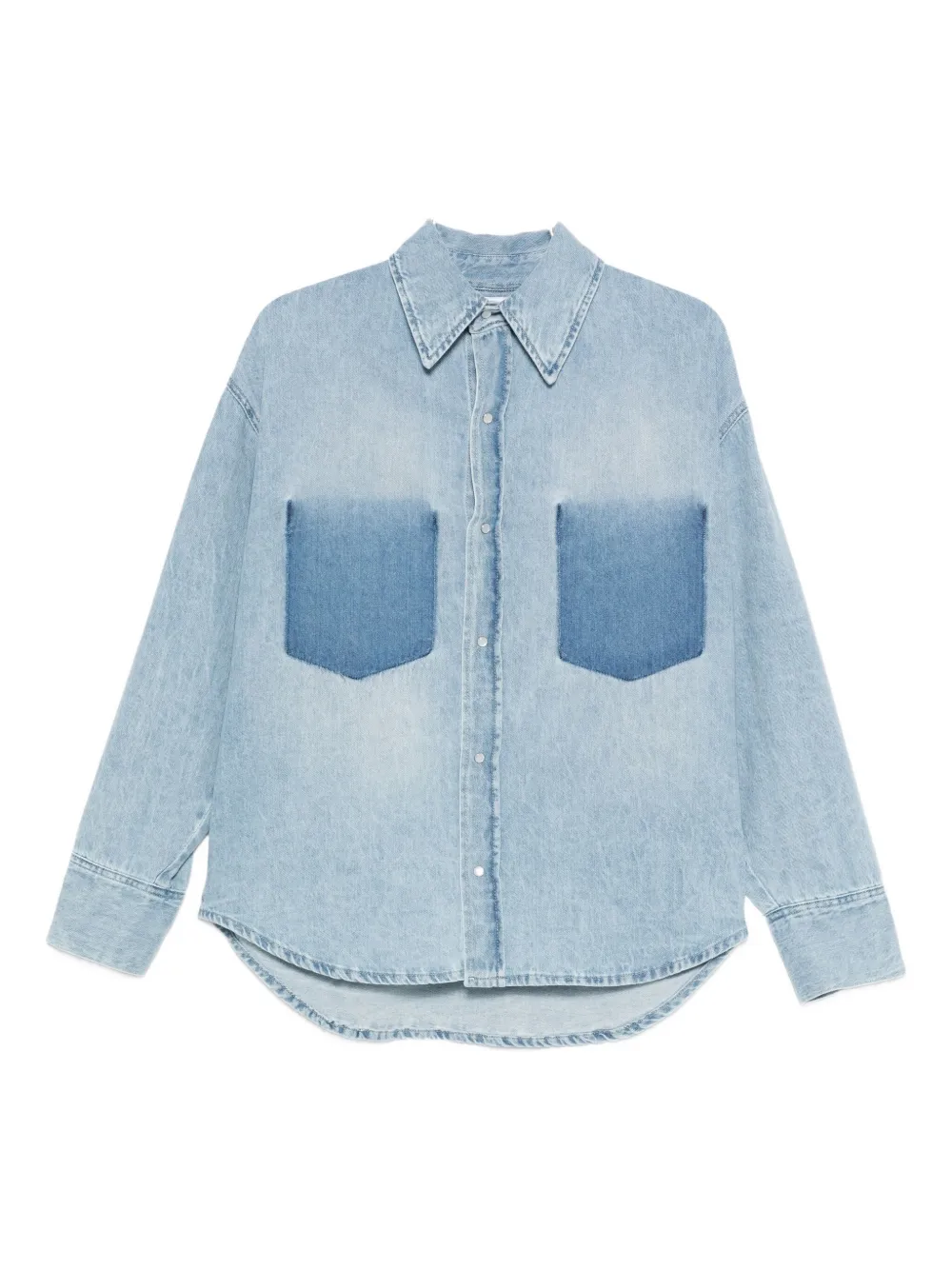 LOIS JEANS two-tone denim shirt - Blu