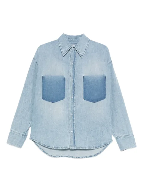 LOIS JEANS  two-tone denim shirt