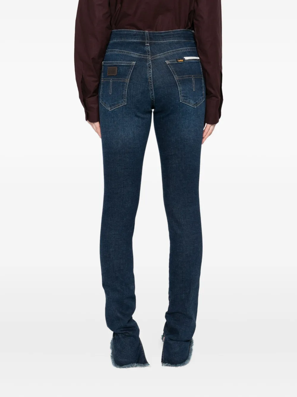 Lois Jeans Slit-hem Jeans In Blue