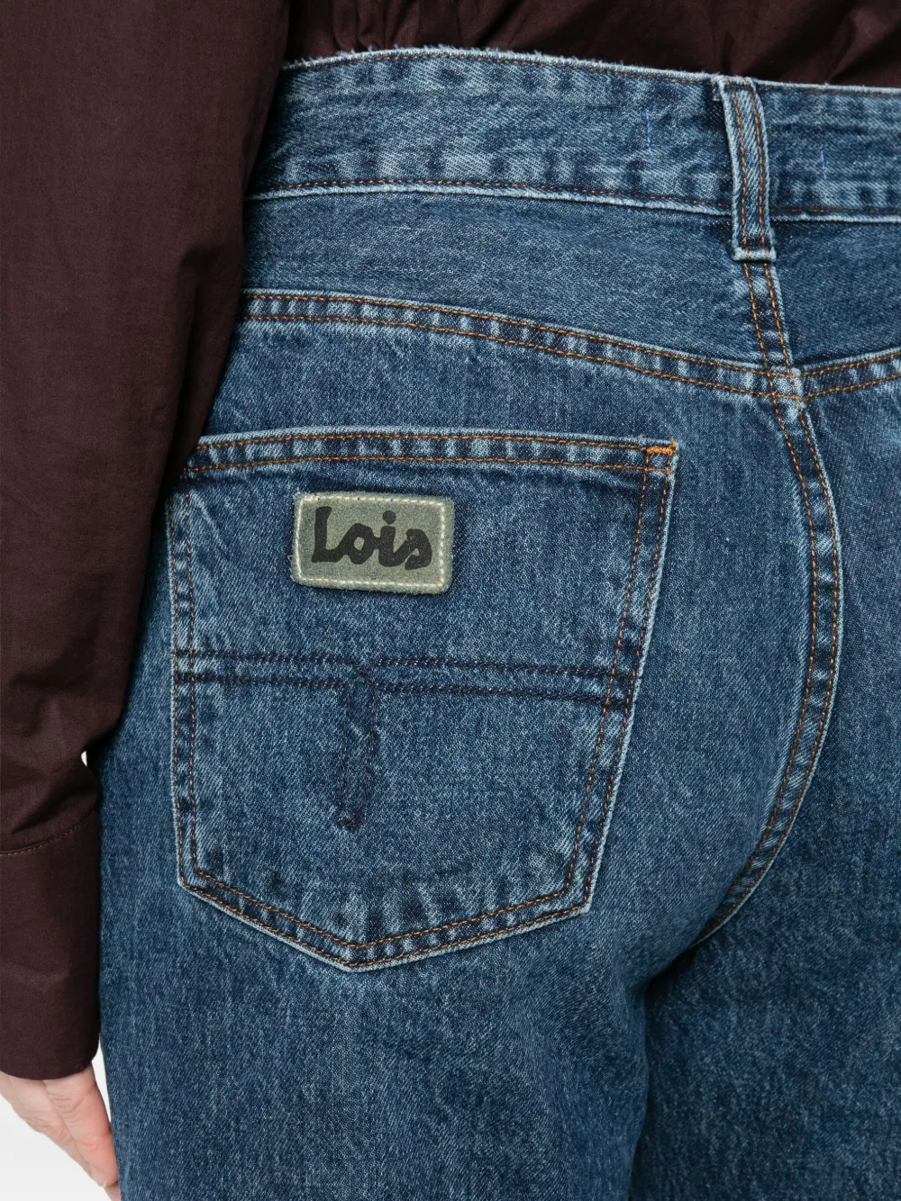 LOIS JEANS met logopatch Blauw