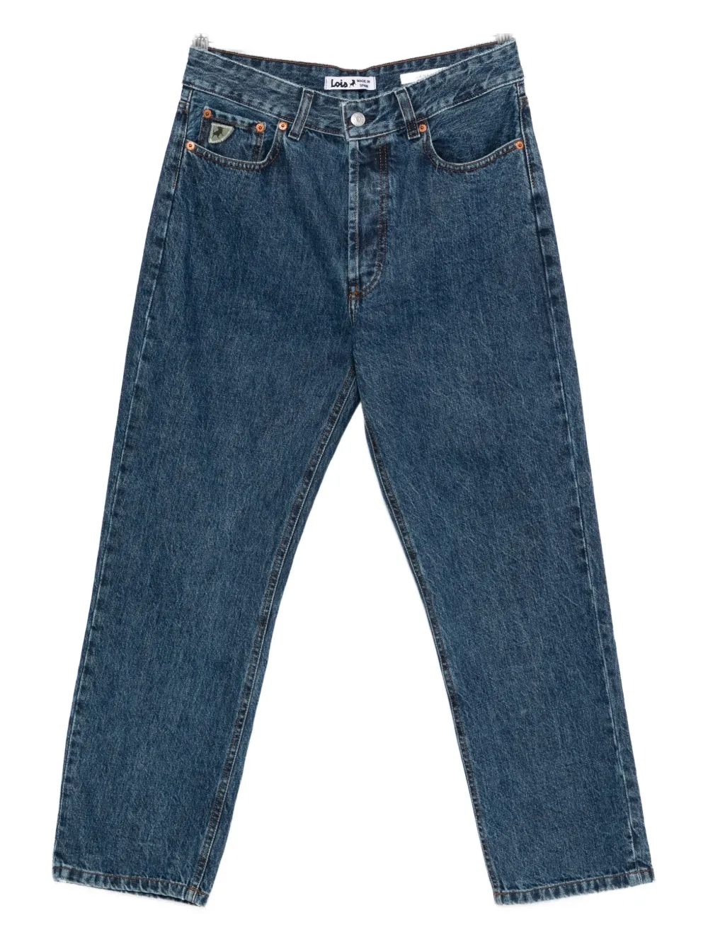 LOIS JEANS logo-patch jeans - Blu