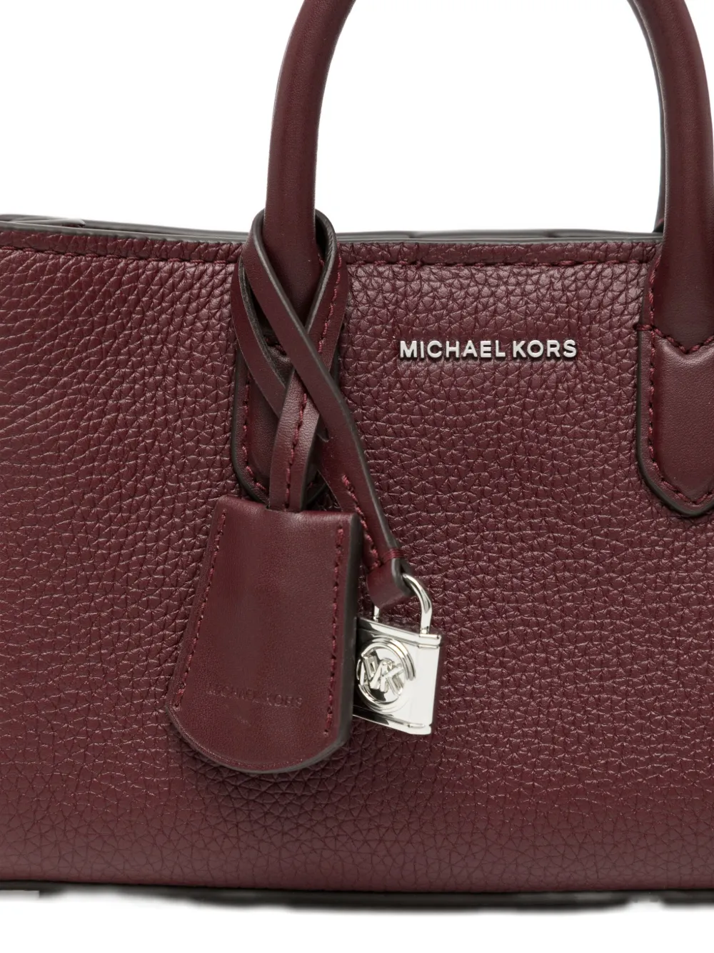 Michael Kors Scarlett Hammered Leather Handbag In Red