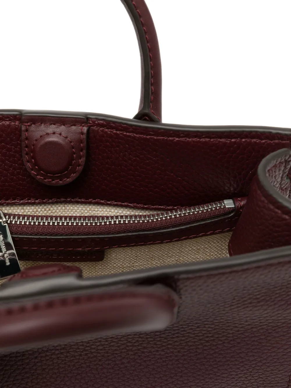 Michael Kors Scarlett Hammered Leather Handbag In Red