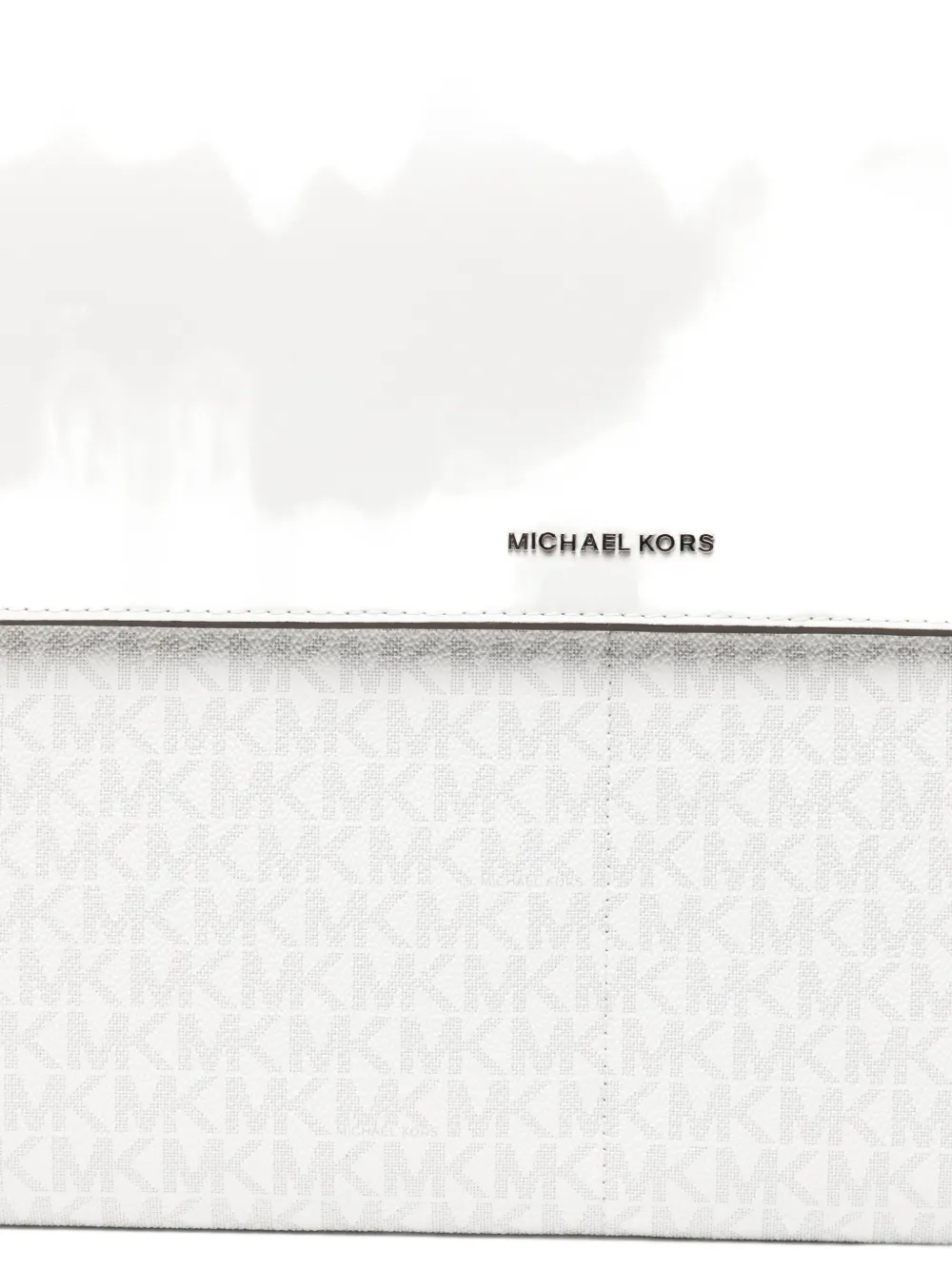 Michael Kors Signature-logo Laptop Bag In Metallic