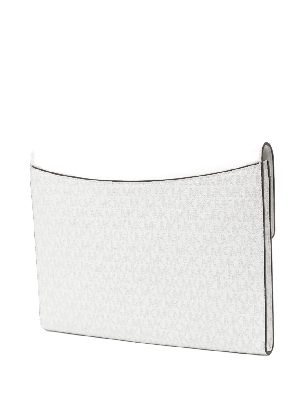 Michael Kors Signature-logo Laptop Bag In Metallic