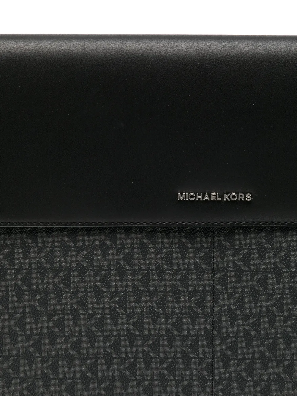 Michael Kors Signature-logo Laptop Bag In Black