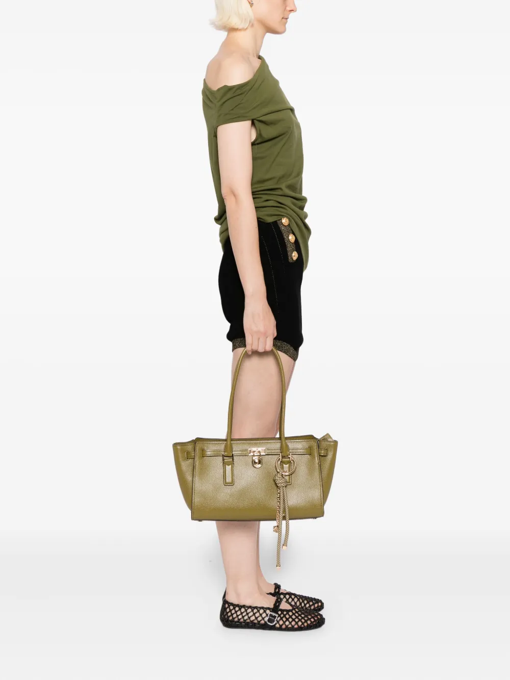 Michael Kors Hamilton shopper - Groen