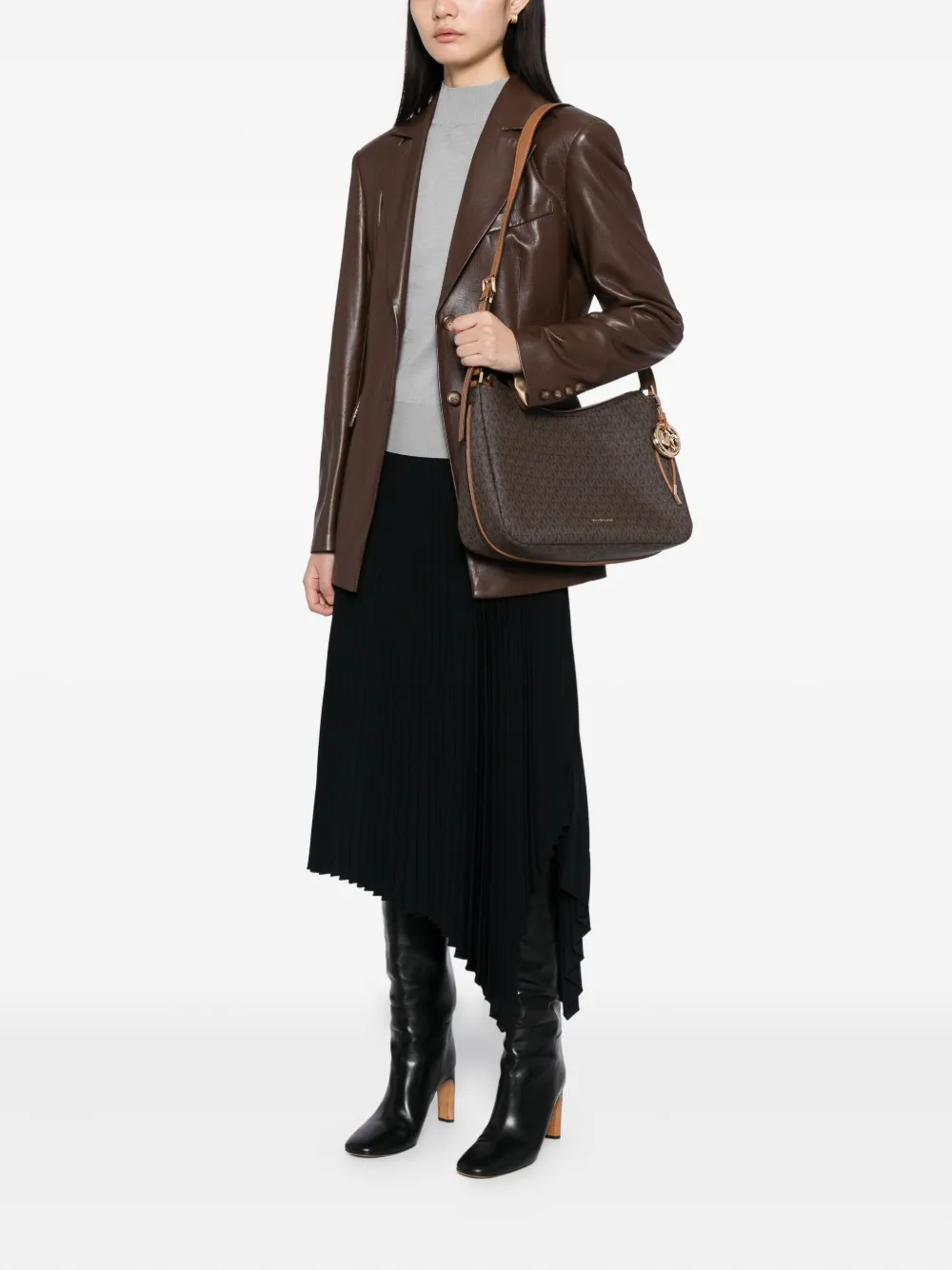 Michael Kors Medium Nolita schoudertas - Bruin