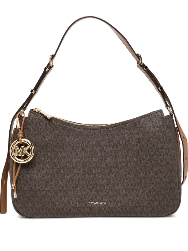 MICHAEL MICHAEL KORS マイケル・コース レディース NOLITA トップジップ コンバーチブル ショルダー ミディアム - MKシグネチャー ブラウン エイコーン