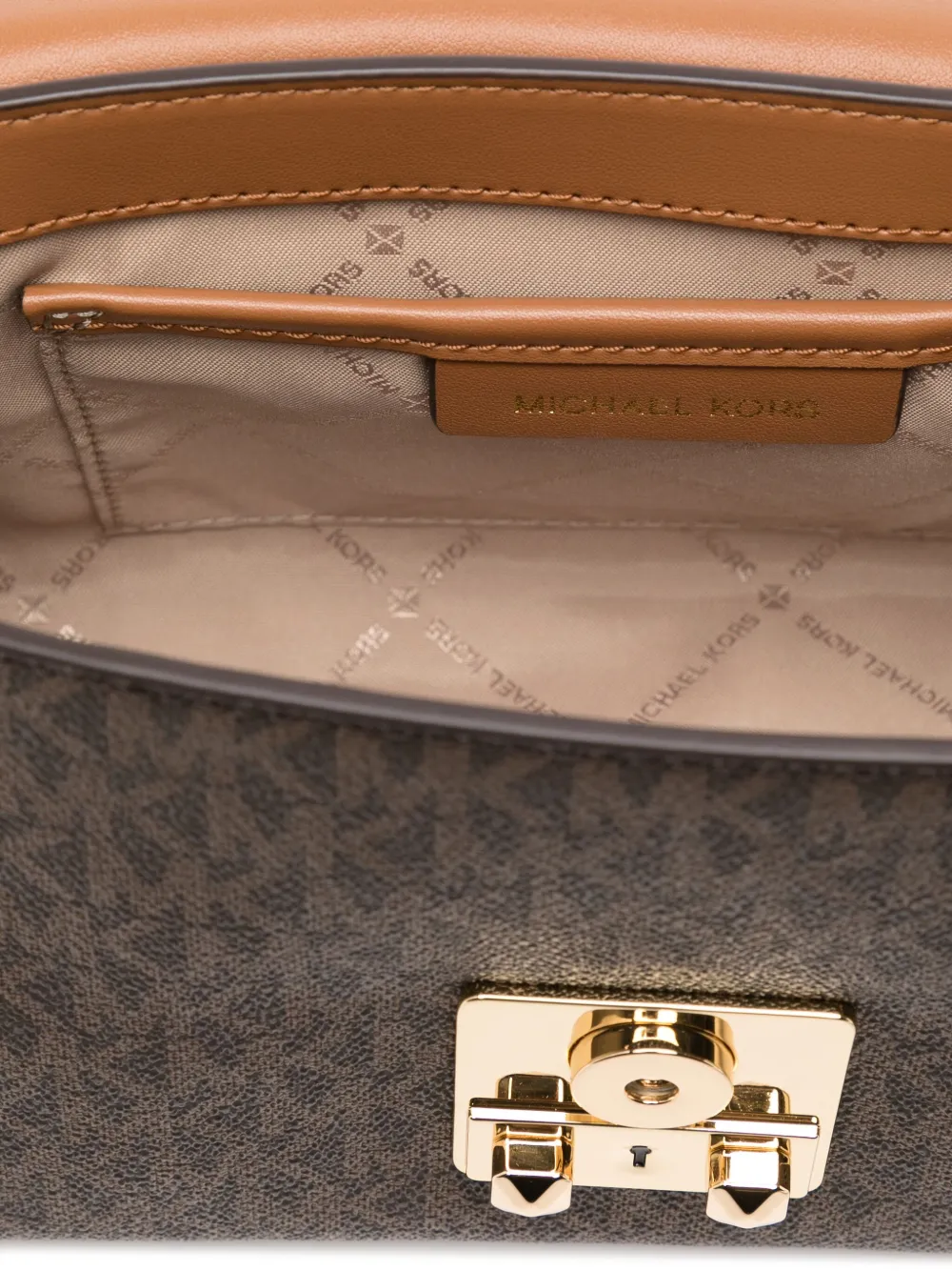 Michael Kors Crossbodytas met monogramprint Bruin
