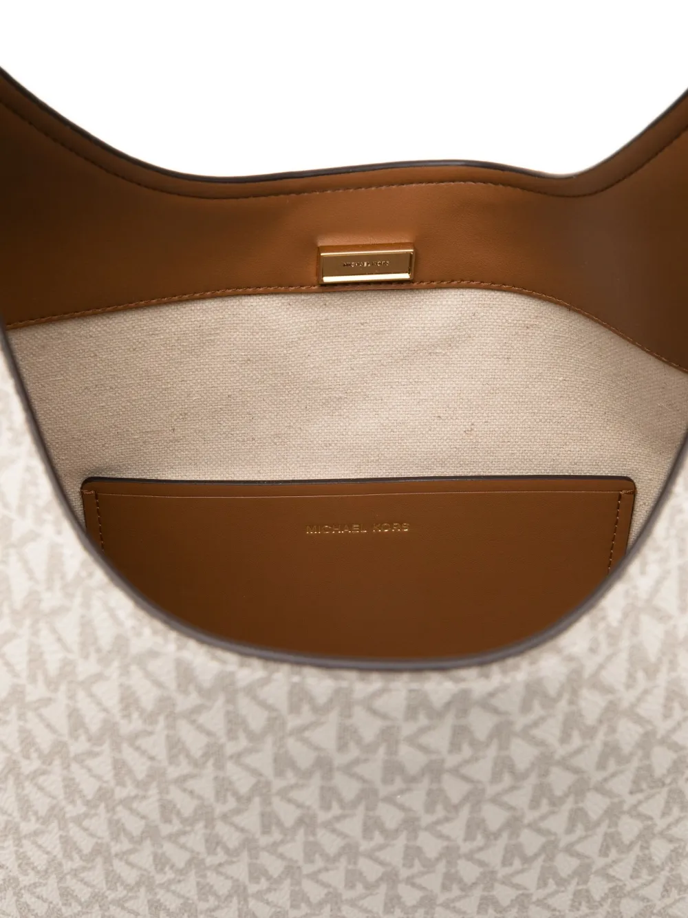 Michael Kors Grote Nolita schoudertas Beige