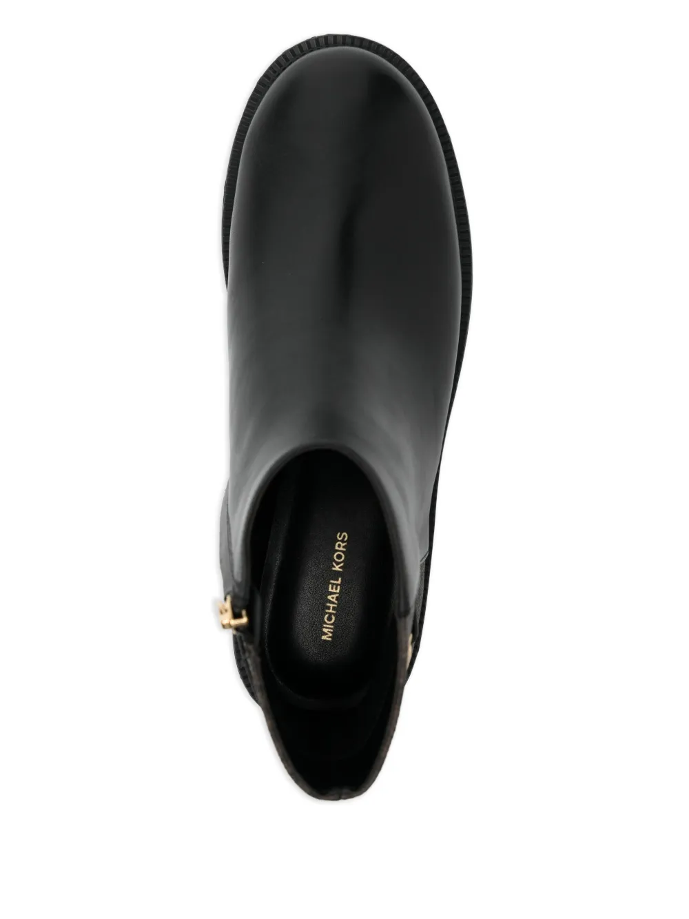 Michael Kors Enkellaarzen met gesp en logo Zwart