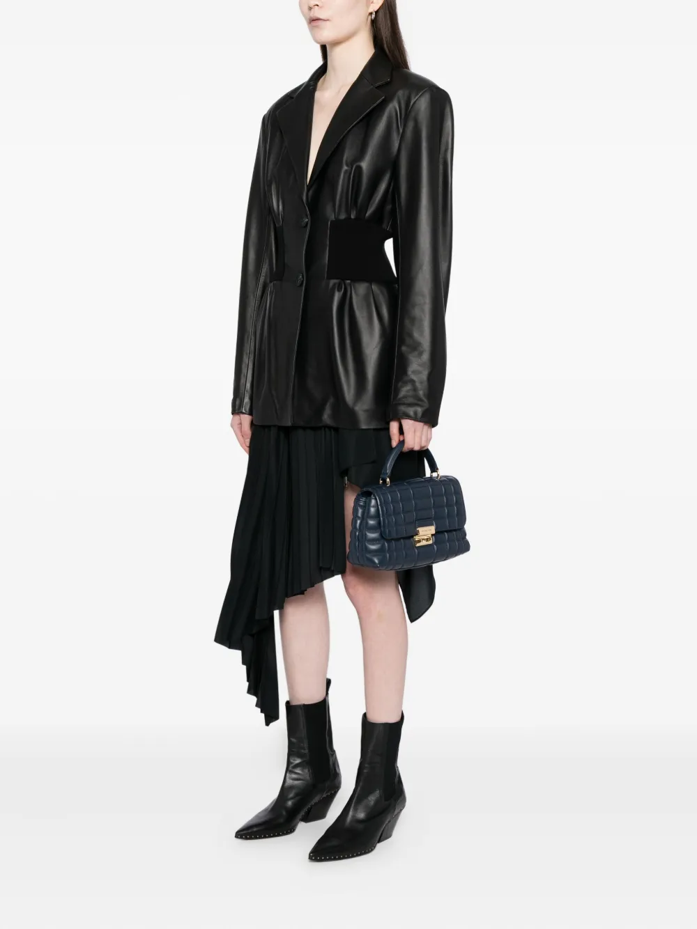 Michael Kors Tribeca medium gewatteerde shopper - Blauw