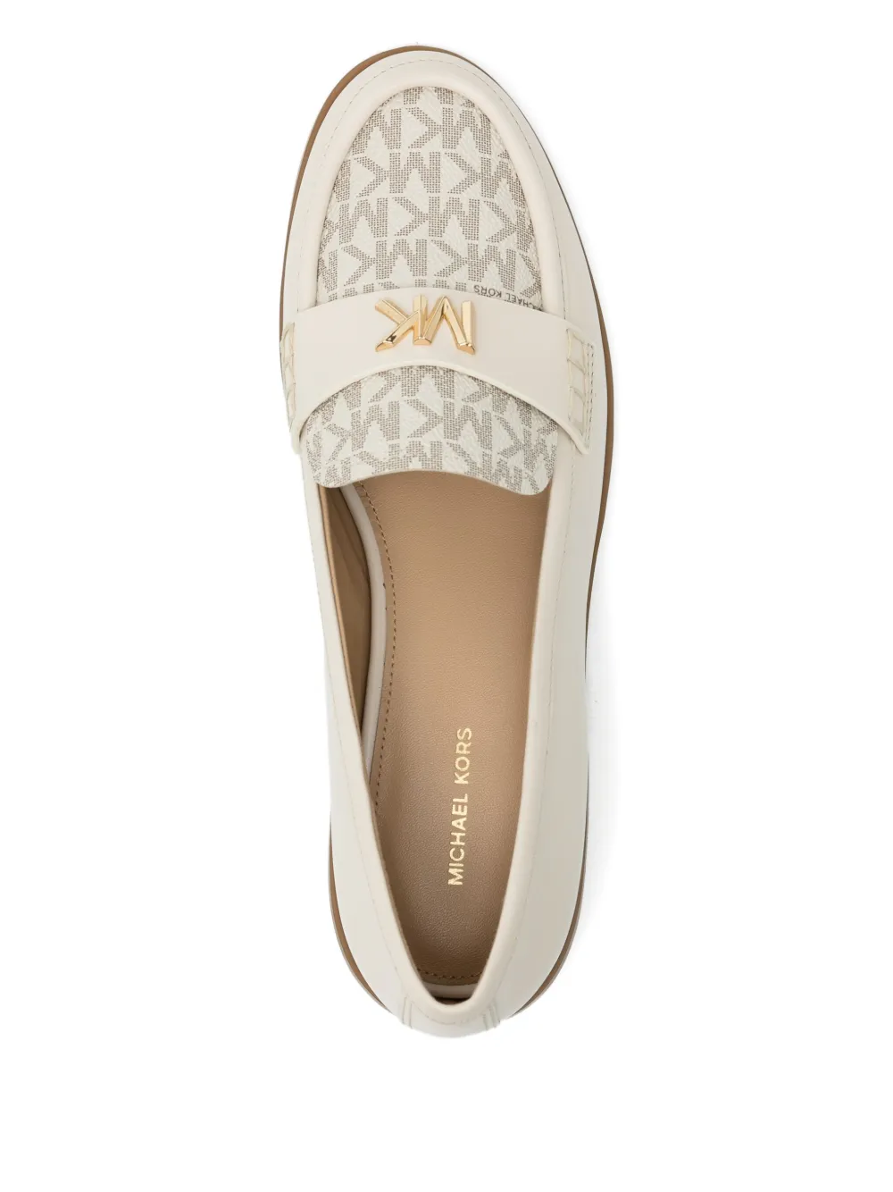Michael Kors Lex Leather Logo Loafer In Animal Print