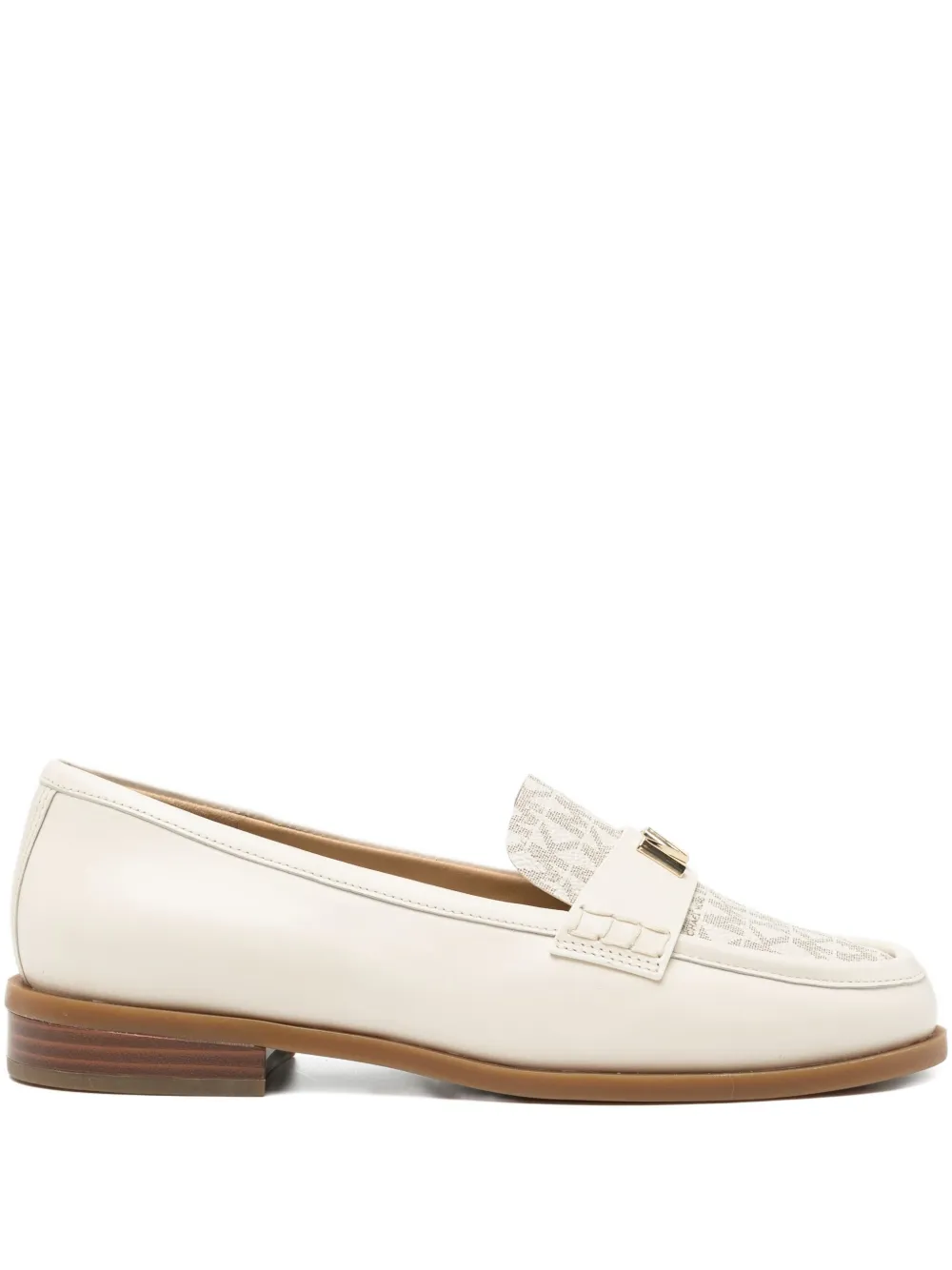 Michael Kors Lex Leather Logo Loafer In Animal Print