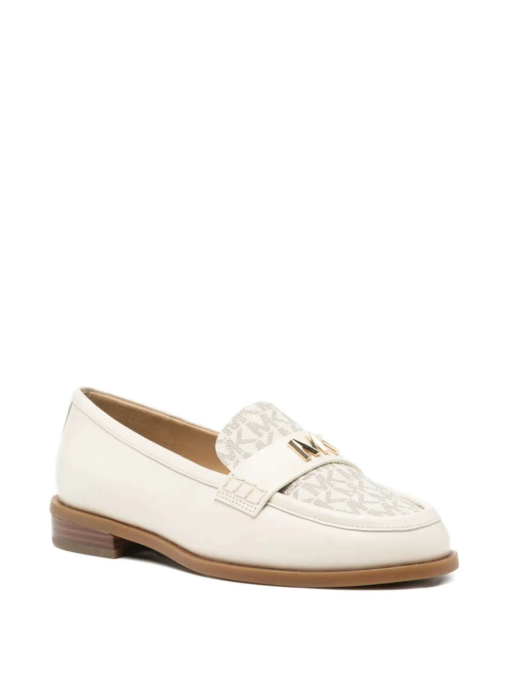 Michael Kors Lex Leather Logo Loafer In Animal Print