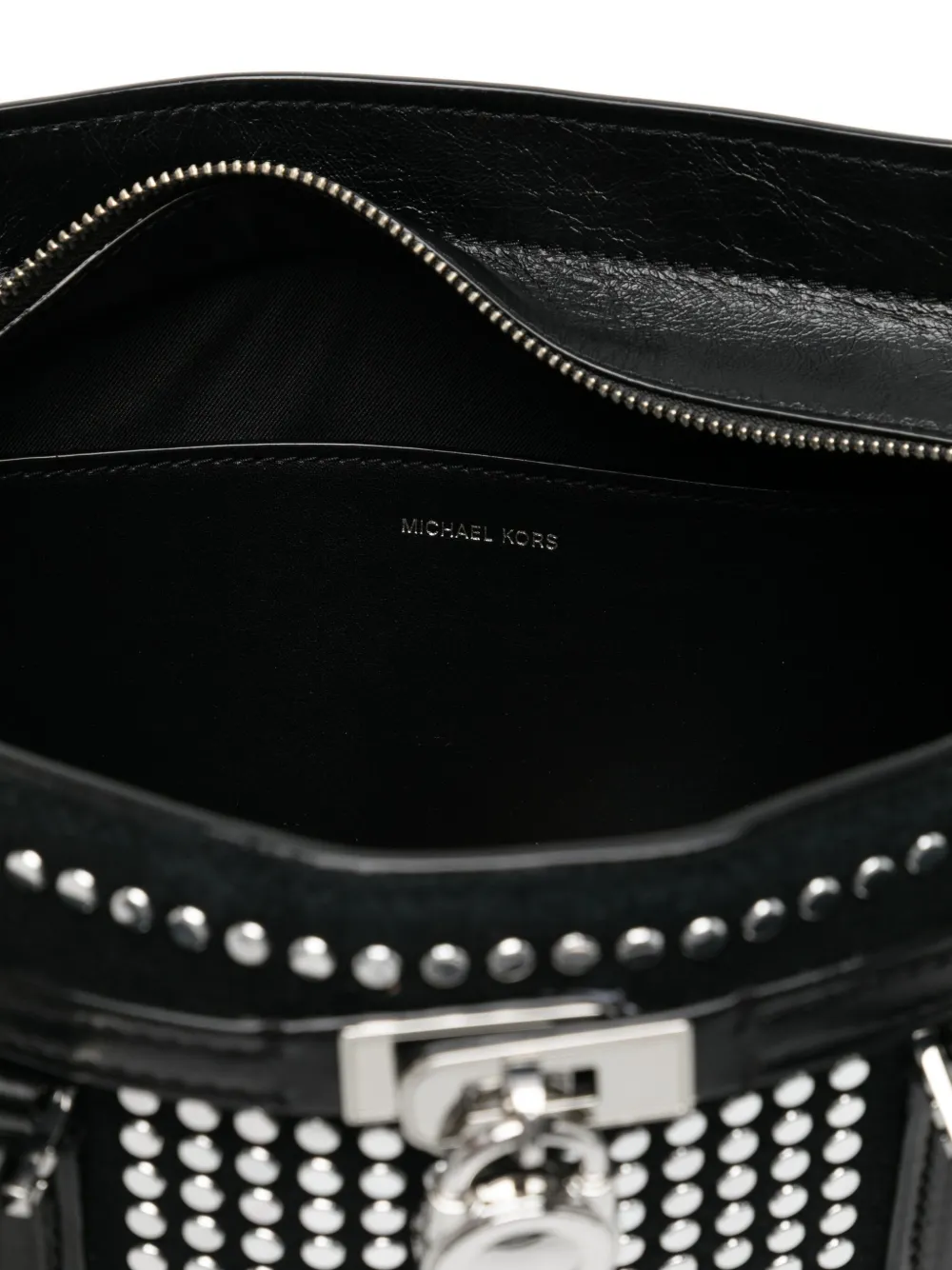 Michael Kors Kleine Hamilton Moderne schoudertas Zwart