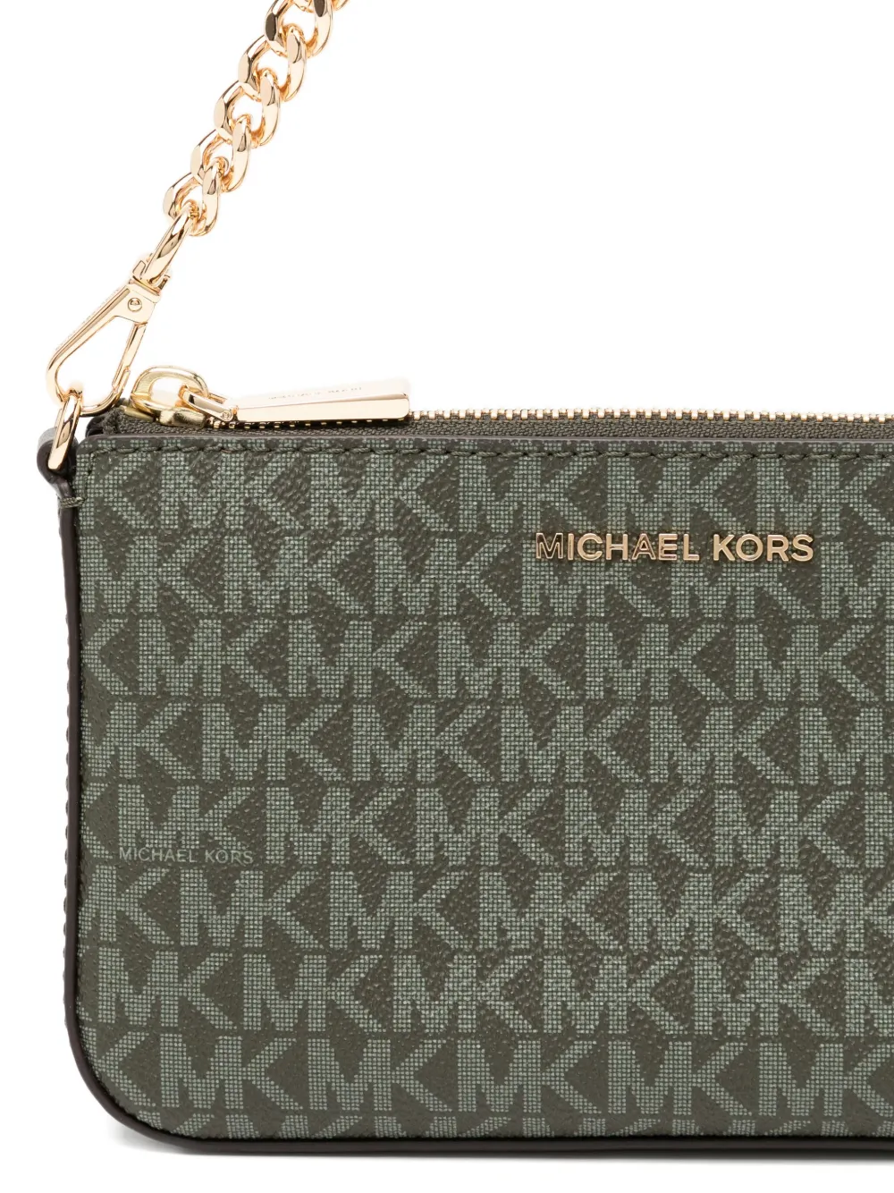 Michael Kors Mini-tas met monogramprint Groen
