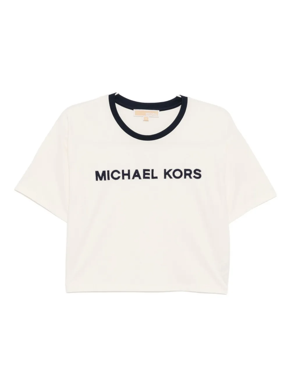 Michael Kors Logo-embroidered T-shirt In White