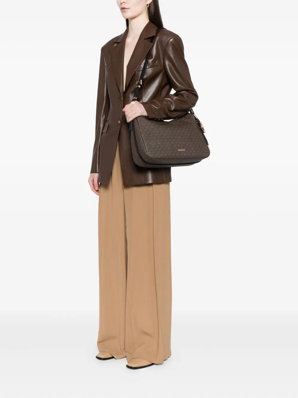 Michael Kors Medium Nolita schoudertas - Bruin