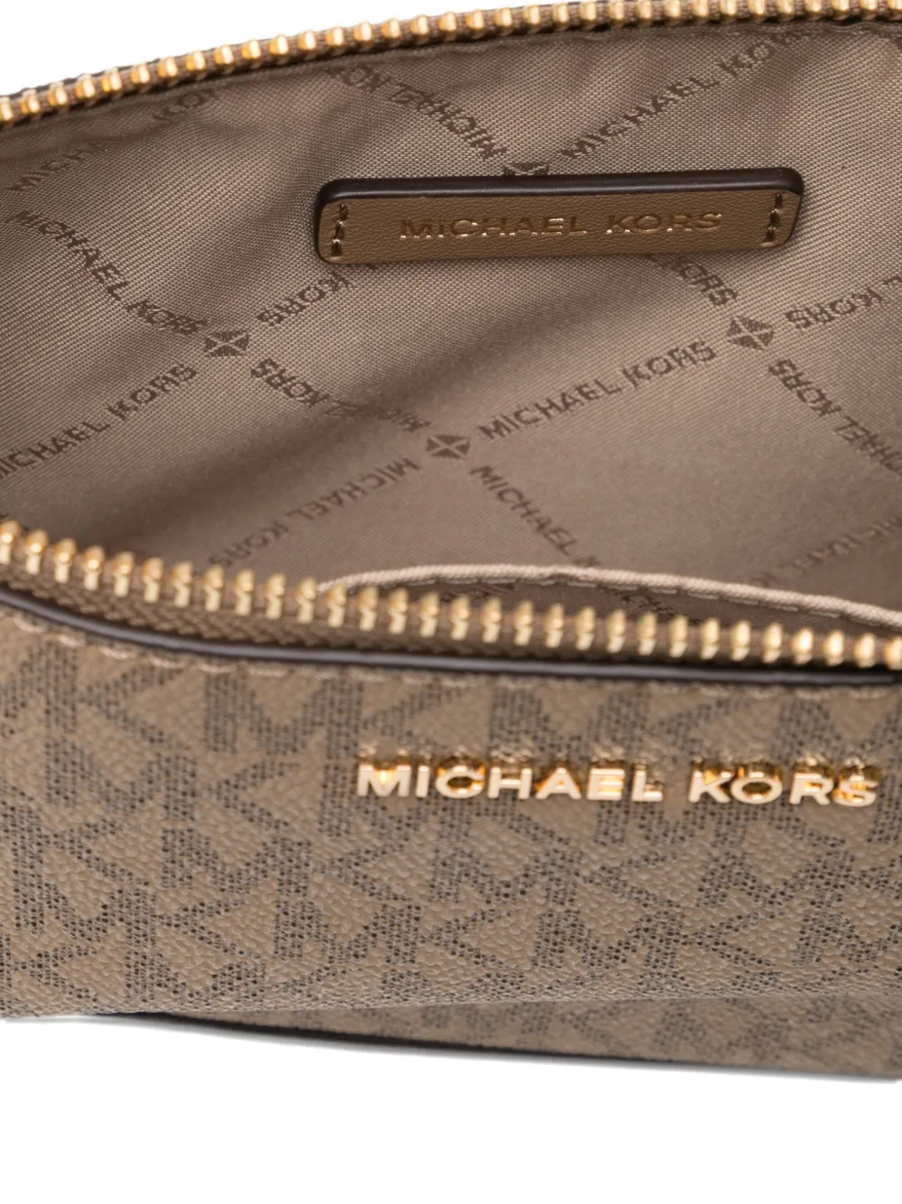 Michael Kors Mini-tas met monogramprint Bruin