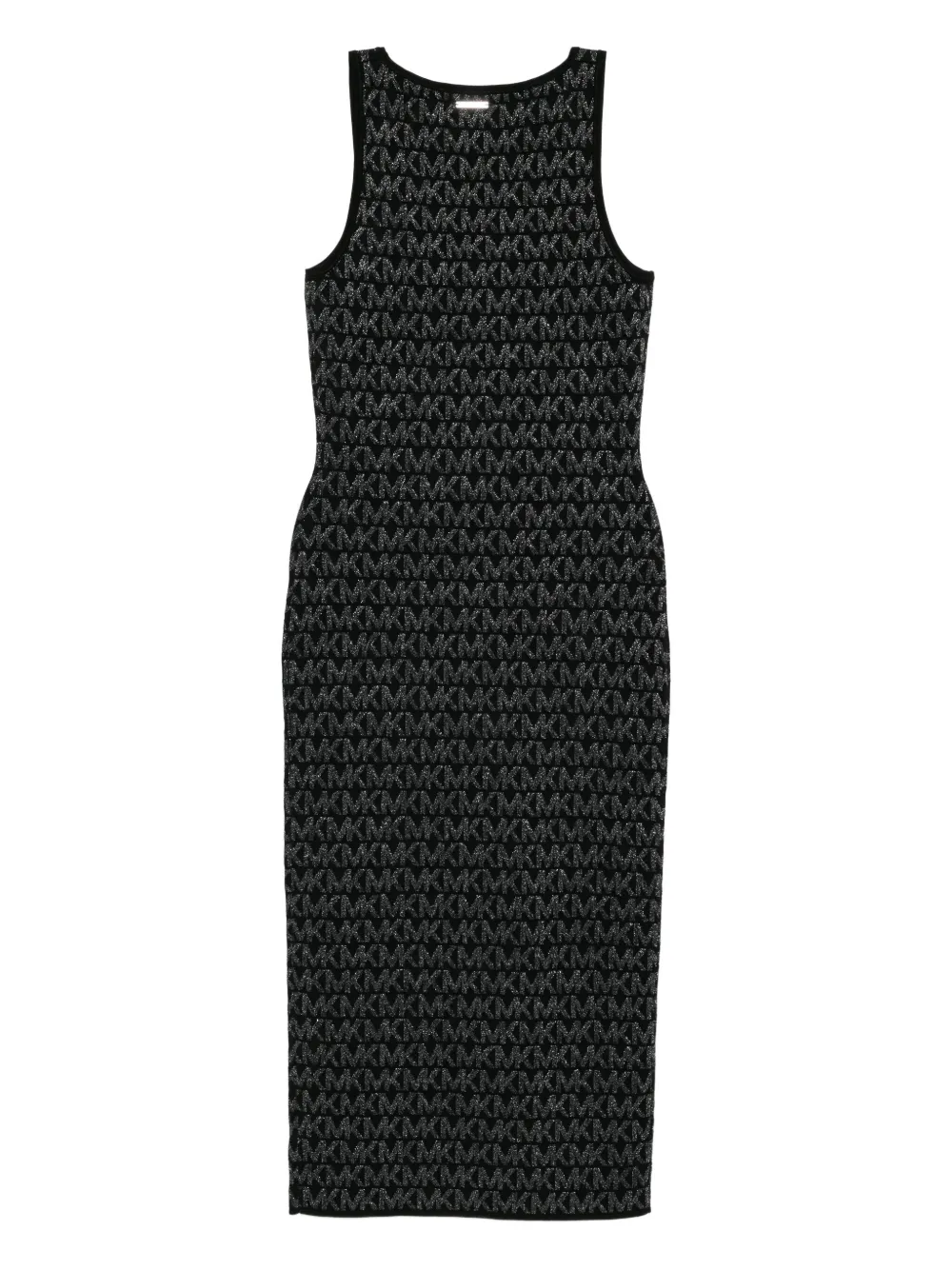 Michael Kors metallic logo jacquard midi dress - ブラック