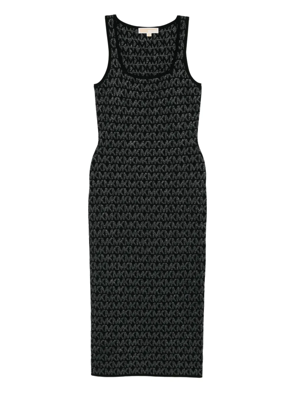 Michael Kors metallic logo jacquard midi dress - Nero