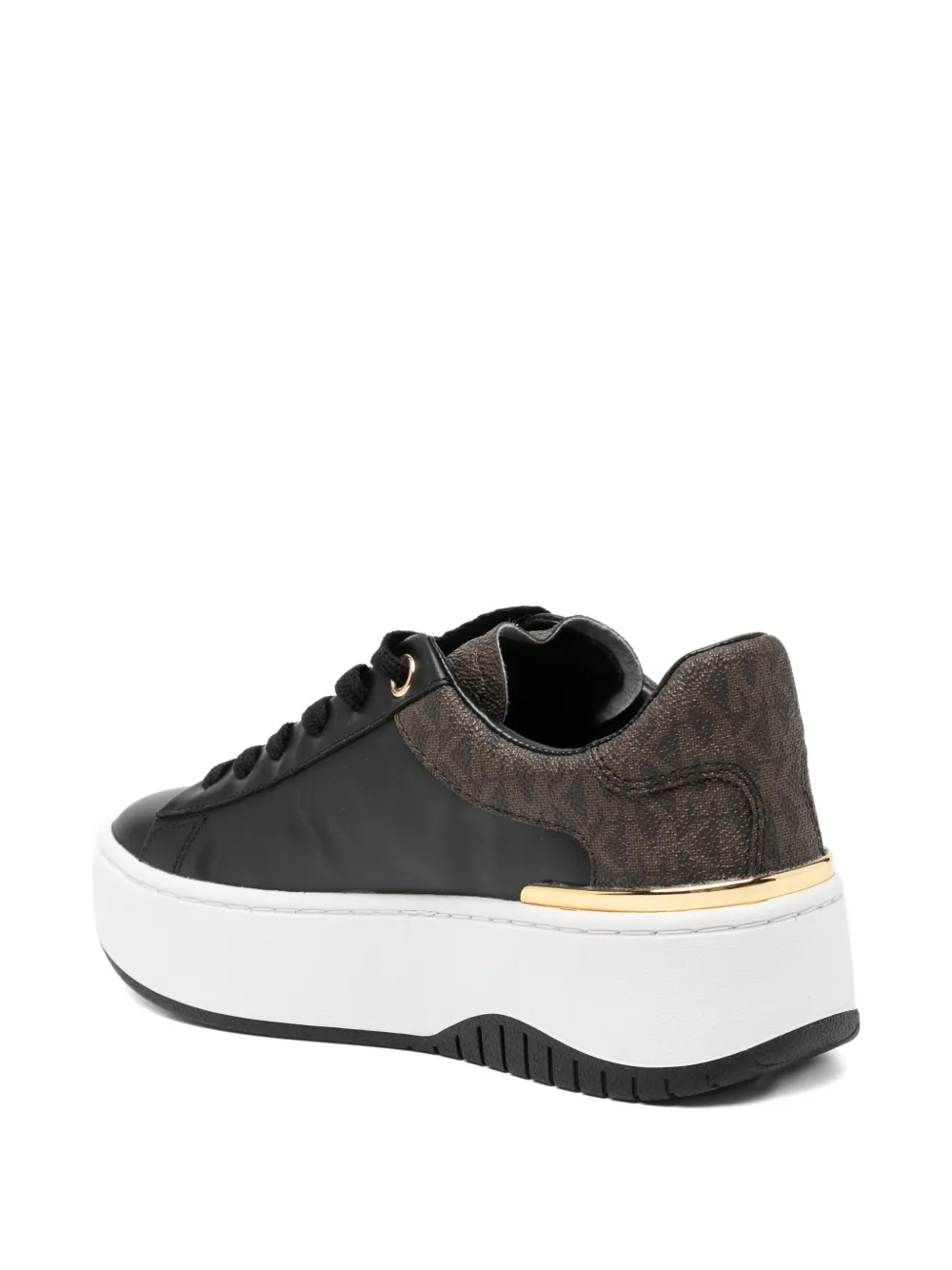 Michael Kors Dottie leren sneakers met logo Zwart