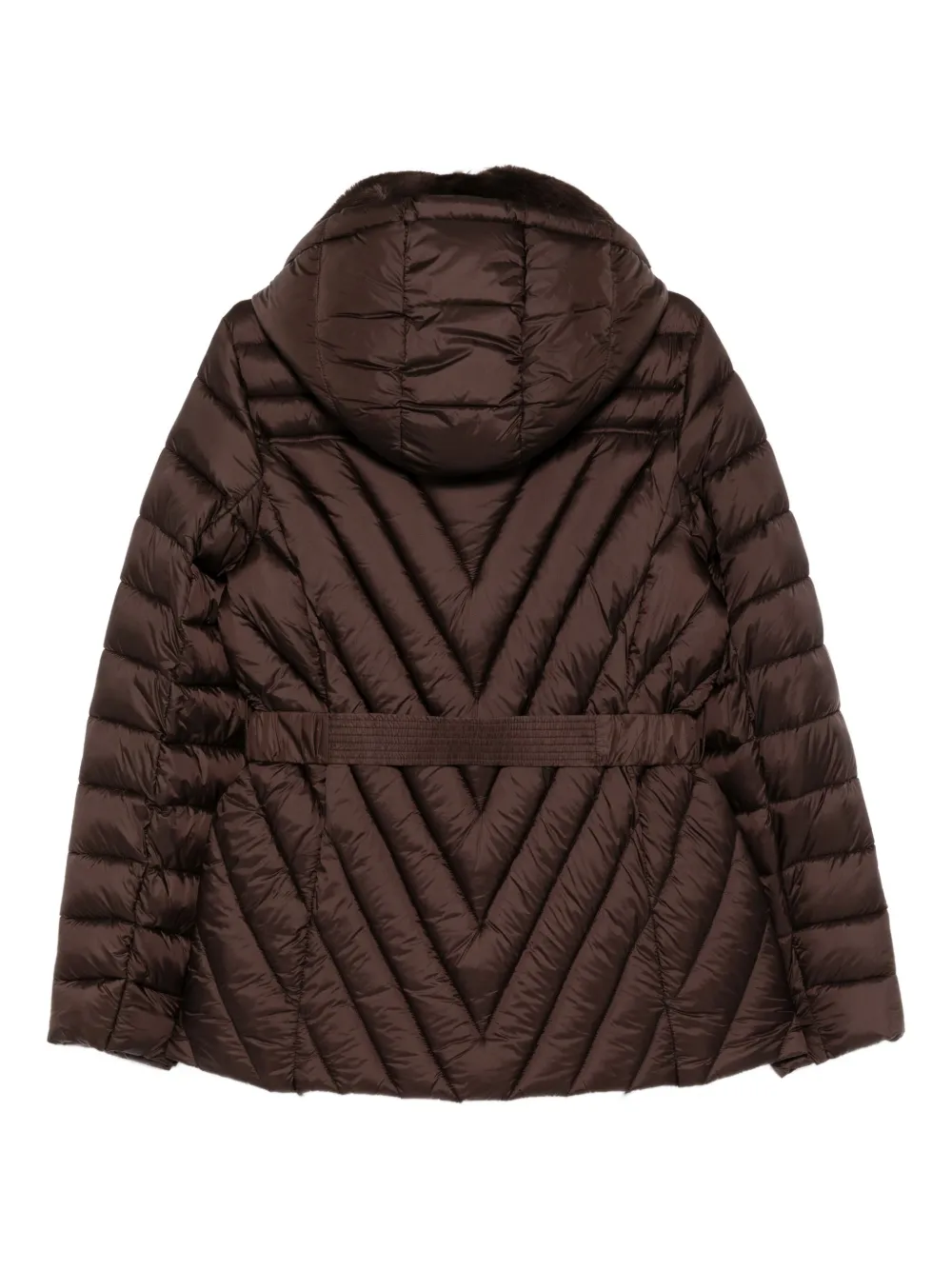 Michael Kors Logo-plaque Jacket In Brown