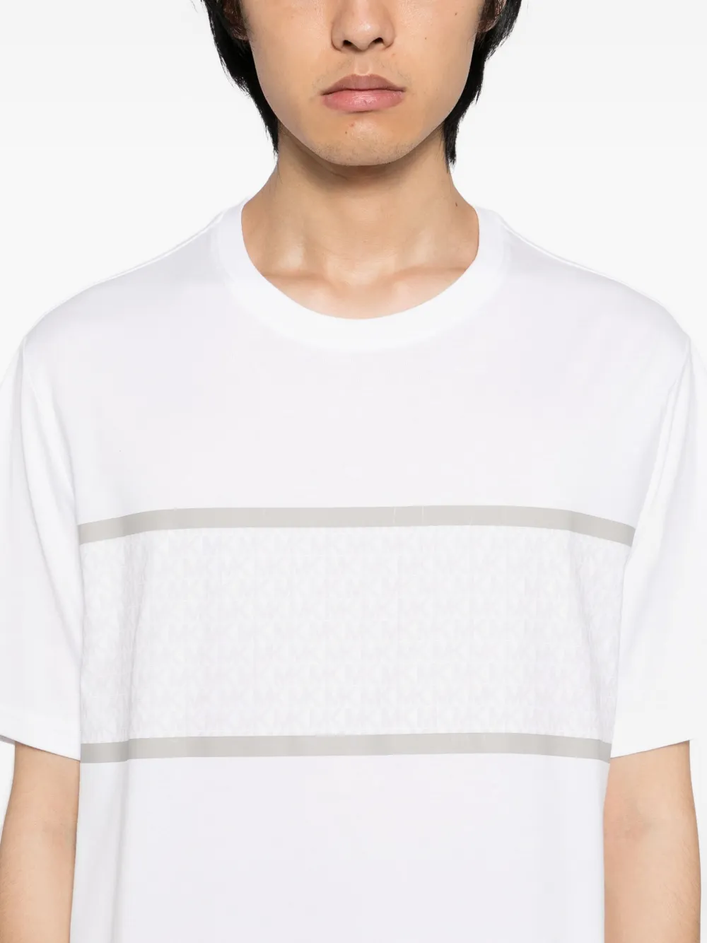 Michael Kors Striped T-shirt In White