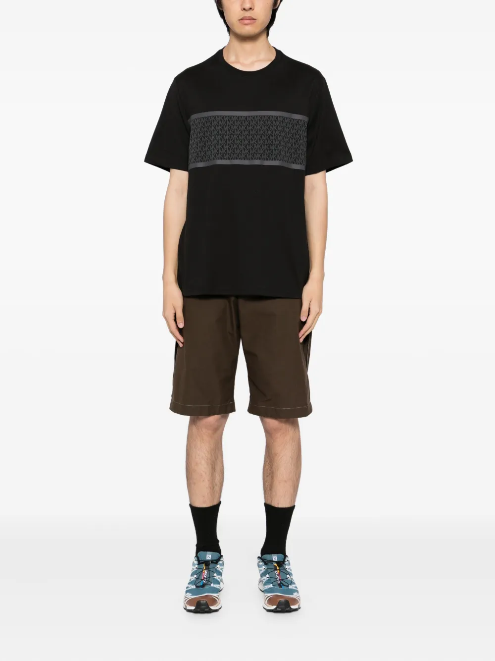 Michael Kors Gestreept T-shirt - Zwart