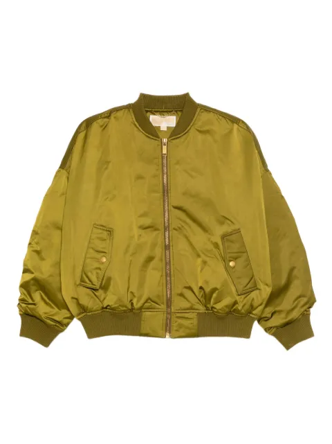 Michael Kors satin ciré bomber jacket