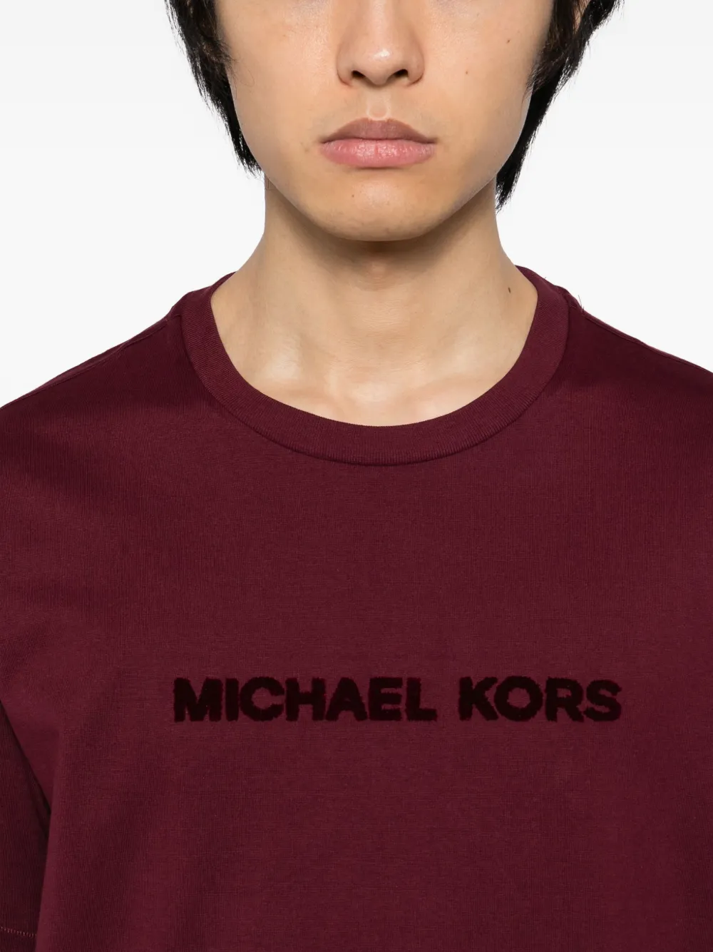 Michael Kors T-shirt met logo-reliëf Rood