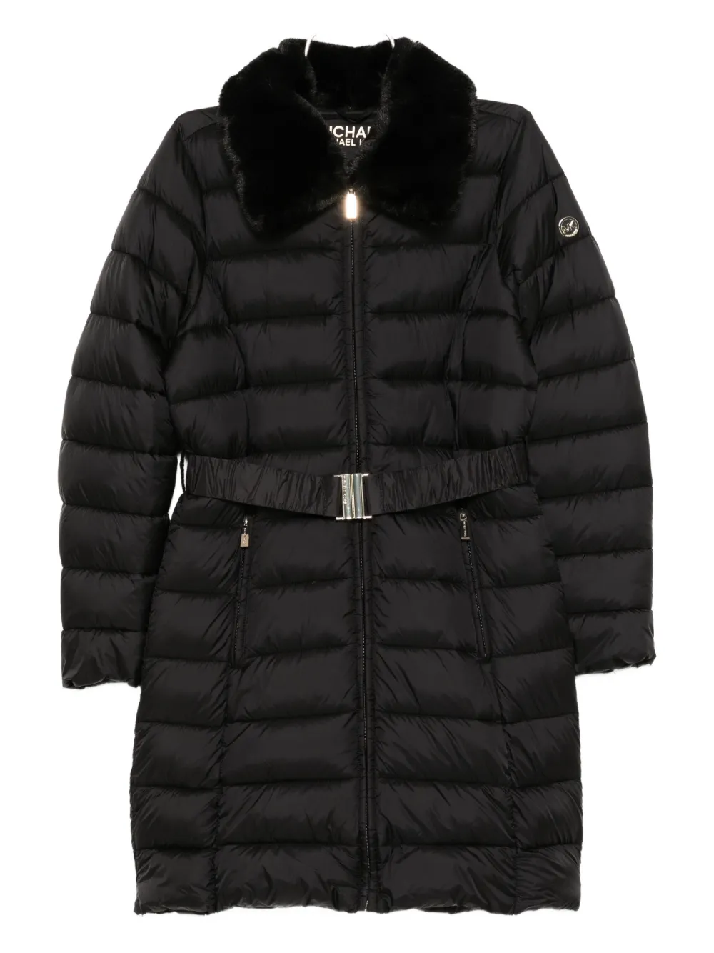 Michael Michael Kors logo-plaque padded coat | Black | Image 1