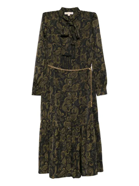 Michael Kors vestido midi con estampado de cachemira