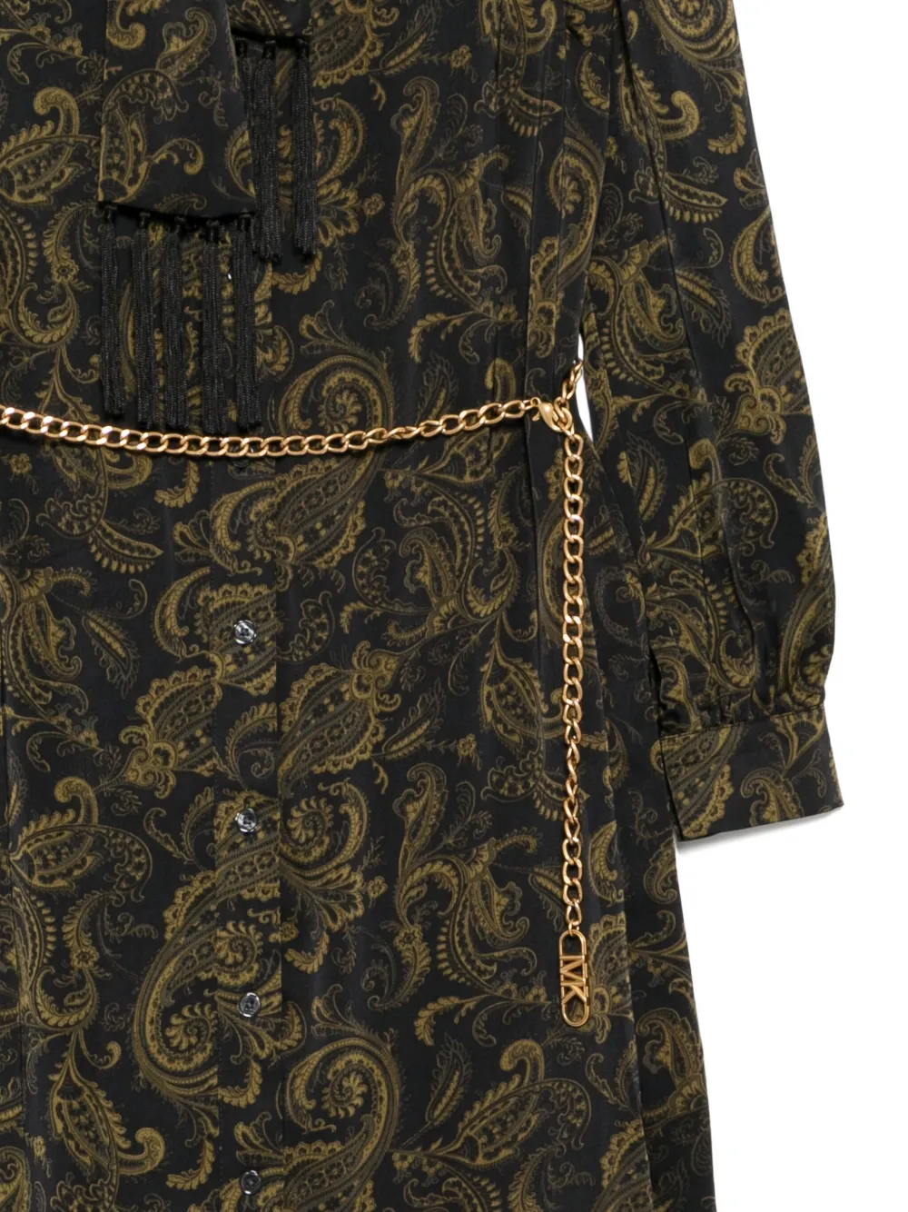 Michael Kors Midi-jurk met paisley-print Zwart